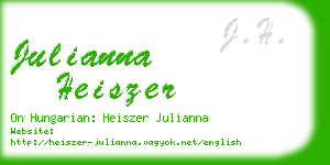 julianna heiszer business card